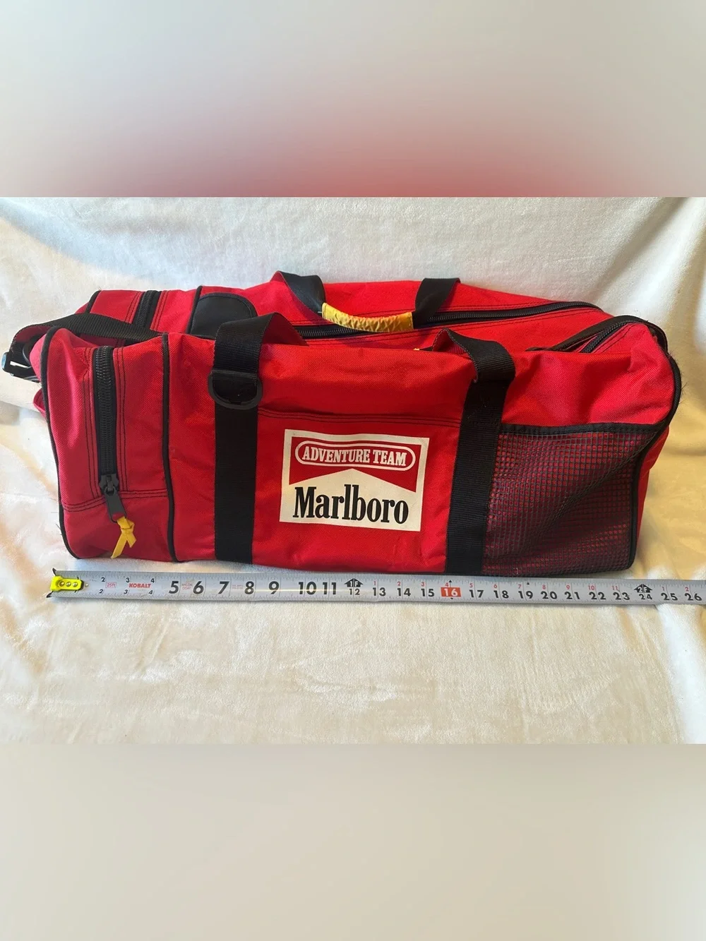 Marlboro Red and Black Adventure Team Duffel Bag